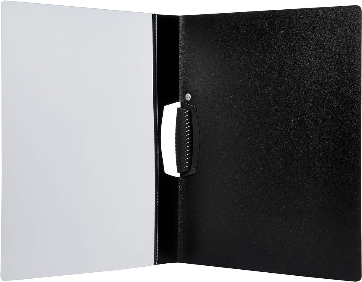 Amazon Basics Report Covers with Clip, Clear Front Presentation Folders, 9 x 11.45 inches, Grey, Pack of 10