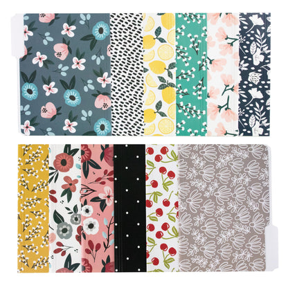 Cute Decorative File Folders, 12 Pack 3-Tab Letter Size, Boho Manila