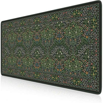 iCasso Aesthetic Desk Mat,31.5x11.8in Mouse Pads, Pink Floral