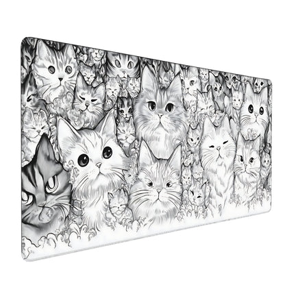 Dark Green Floral XXL Desk Mat, Extra Large Mouse Pad with Anti-Slip Base & Stitched Edges for Women, Aesthetic Desk Pad for Home Office Computer, Keyboard Mat Office Supplies Decor